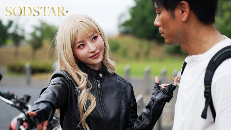 タバコ休憩中に出会った男を気に入って同行するギャルライダー